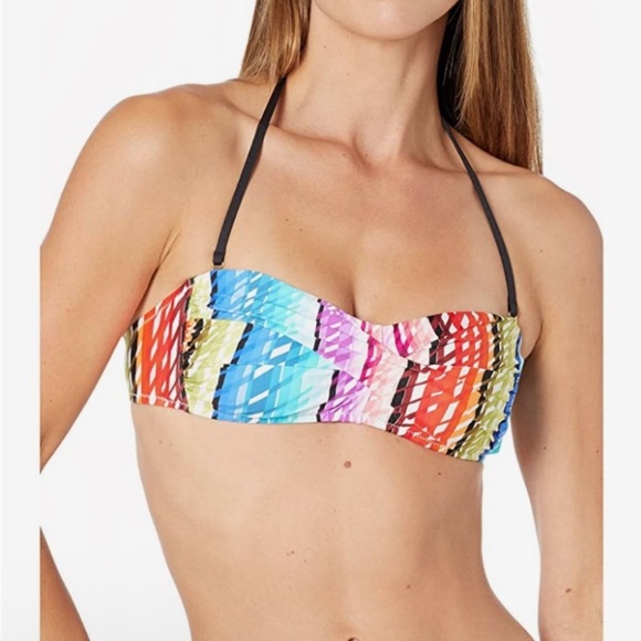 Trina Turk Prismatic Twist Bandeau and Bottom sz 6 nwt medium - Picture 3 of 10